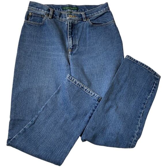 Lauren Ralph Lauren Jeans Women's Size 6 High Rise Relaxed Fit Medium Wash Denim - Picture 3 of 9